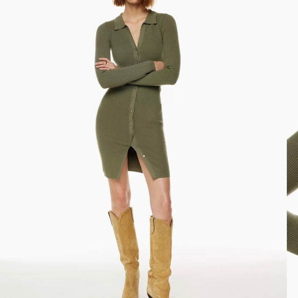 Aritzia Cove dress XS bitter sage - Picture 1 of 3